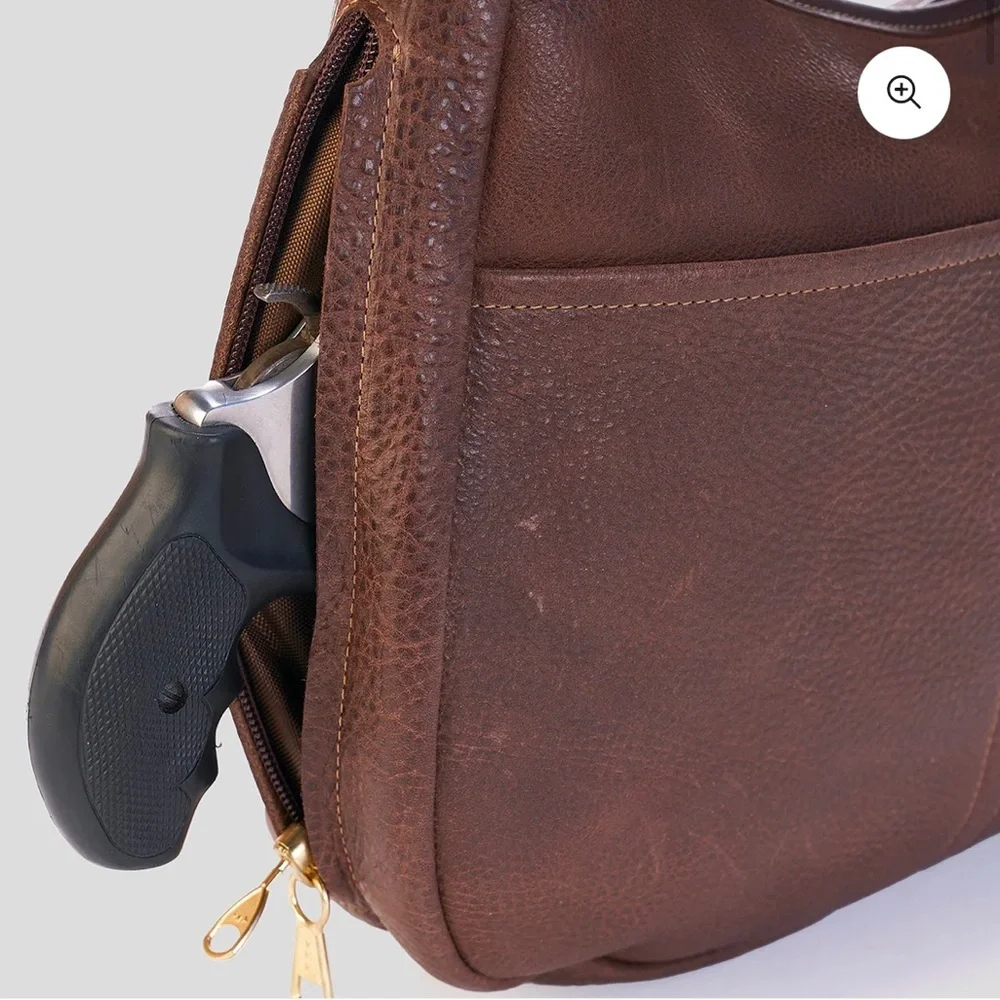 Coronado Leather TAOS HOBO Leather Bag Indigo Gray Color